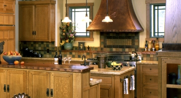 Craftsman Kitchen Hood with oak leaf motif