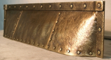 Hammered Brass Fireplace Hood by Archive Designs