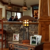 Warm lamp-light on a quiet morning on Lake James.  Dramatic lamp by Archive Designs.